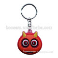 Multiple Colors 3D Design Keychain, Made of Soft Rubber Material with One Side LED Light